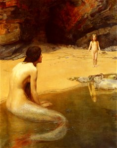 John Collier - The Land Baby. Free illustration for personal and commercial use.