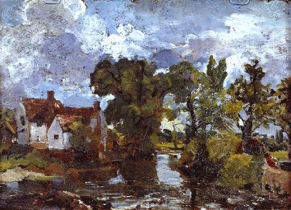 John Constable (1776-1837) - The Mill Stream. Verso, Night Scene with Bridge - N01816 - National Gallery