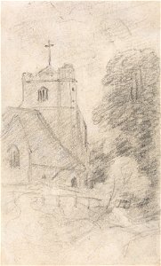John Constable - Leatherhead Church, Near Epsom, from the Northeast - Google Art Project