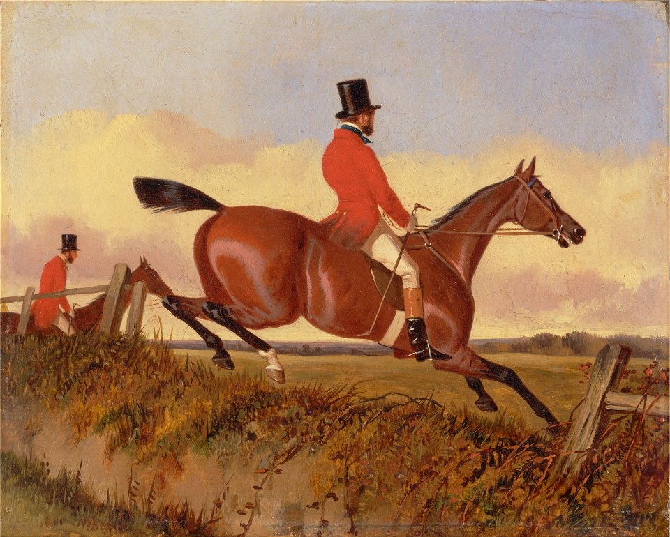 John Dalby - Foxhunting- Clearing a Bank - Google Art Project