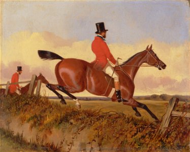 John Dalby - Foxhunting- Clearing a Bank - Google Art Project. Free illustration for personal and commercial use.