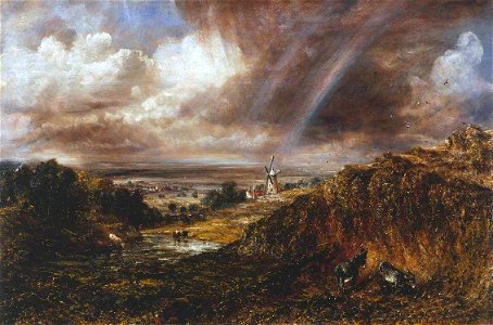 John Constable (1776-1837) - Hampstead Heath with a Rainbow - N01275 - National Gallery. Free illustration for personal and commercial use.
