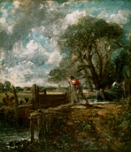 John Constable, English - Sketch for A Boat Passing a Lock - Google Art Project. Free illustration for personal and commercial use.