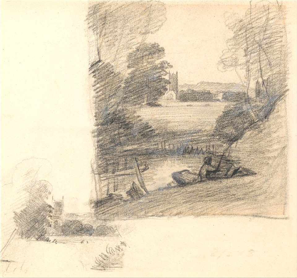 John Constable - Two Studies of Dedham Church from the East - Google Art Project