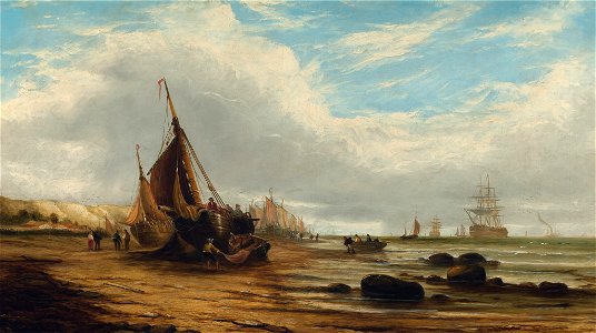 John Callow - A Calm Morning on the Suffolk Coast - 1955-39 - Auckland Art Gallery