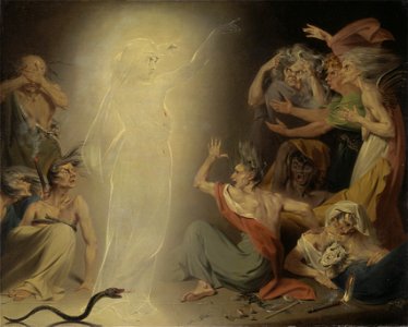 John Downman - The Ghost of Clytemnestra Awakening the Furies - Google Art Project