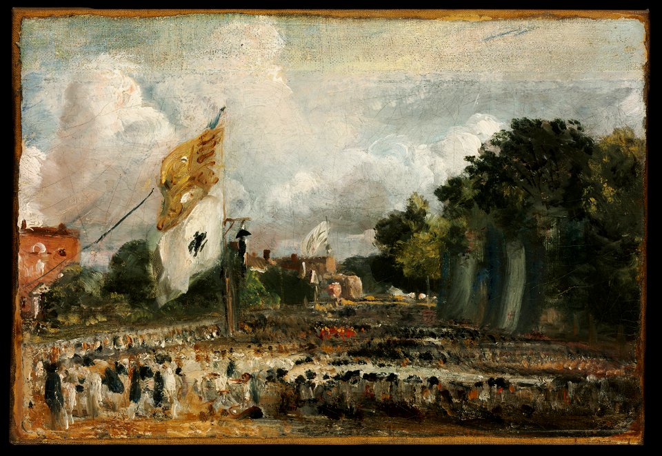 John Constable - The Celebration in East Bergholt of the Peace of 1814 Concluded in Paris between France and the Allied Powers - Google Art Project