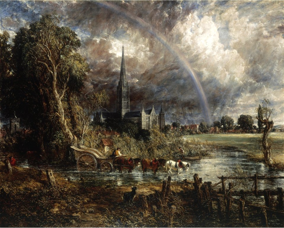 John Constable - Salisbury Cathedral from the meadows (02)
