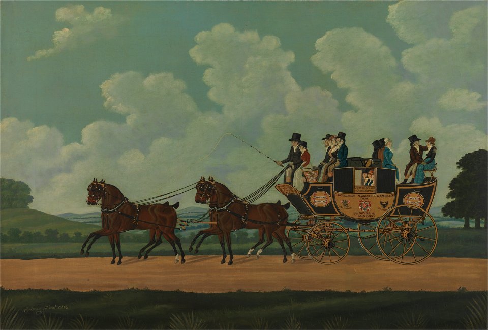 John Cordrey - J. & W. Chaplin's Dover-London Stage on the Road - Google Art Project