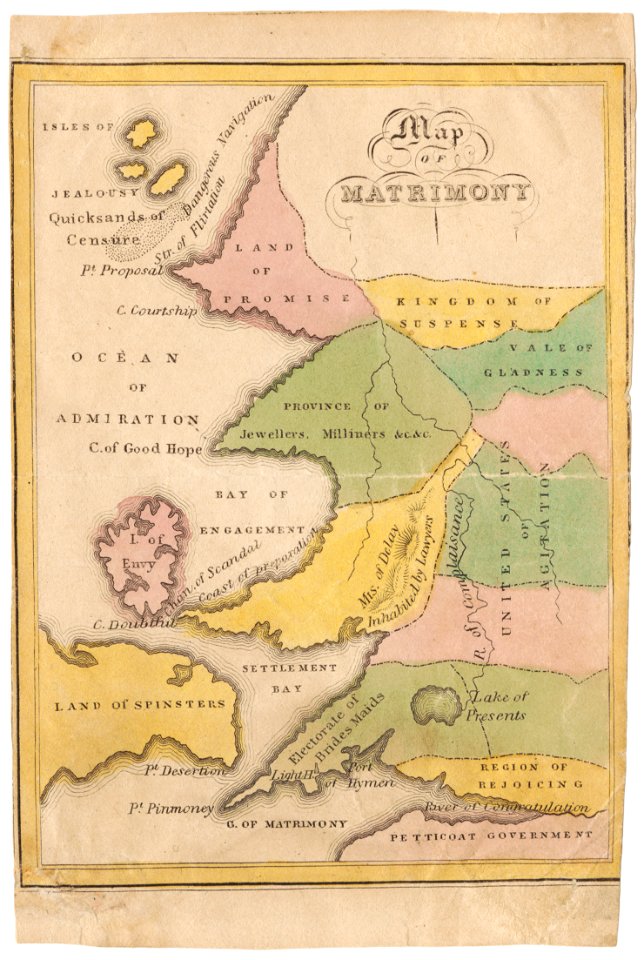John Douw Map of Matrimony 1827 Cornell CUL PJM 1043 01
