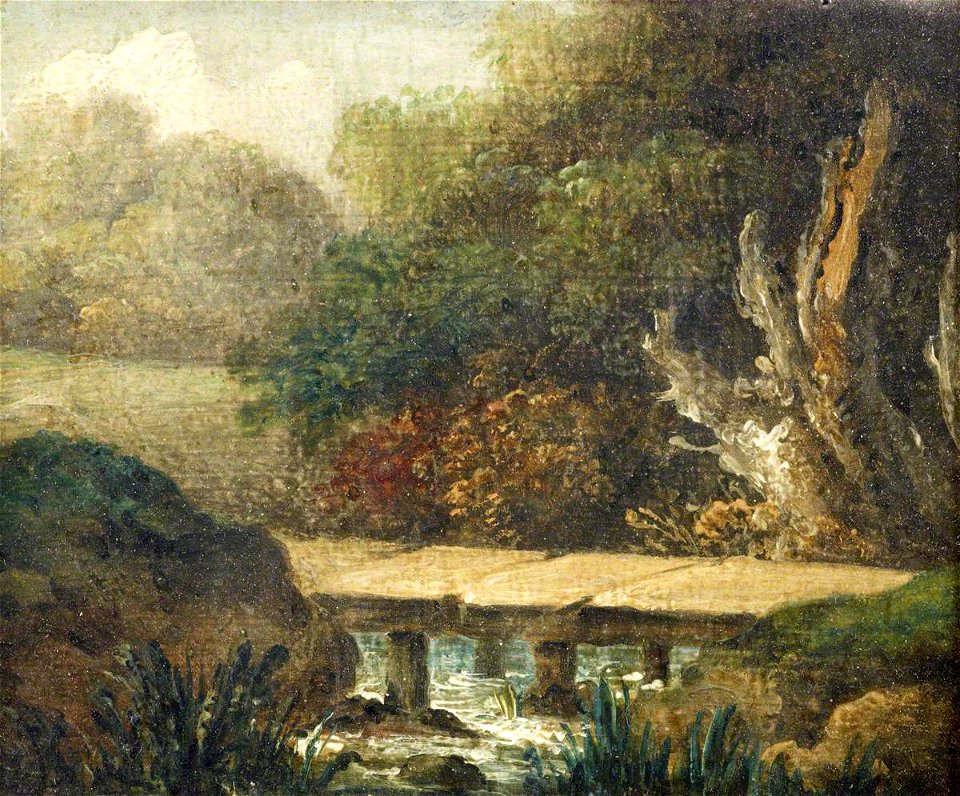 John Crome (1768-1821) (style of) - A Footbridge - 515519.7 - National Trust