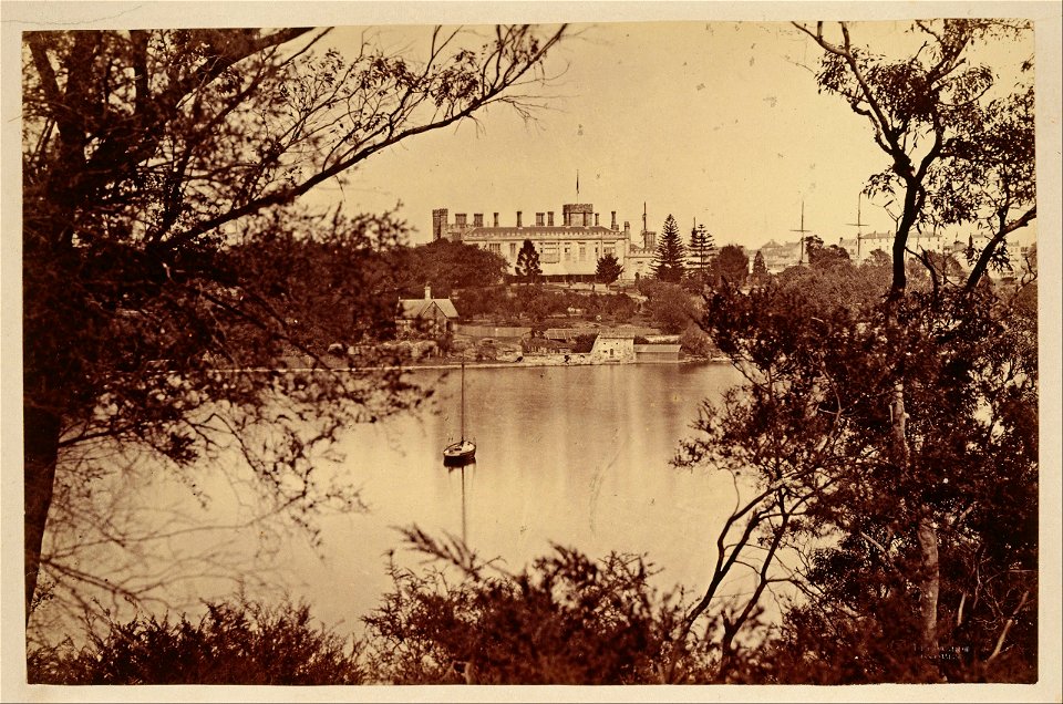 John Degotardi - Government House, from Lady Macquarie's Chair, SydneyPhotographic Views of Sydney and Surrounding Co... - Google Art Project