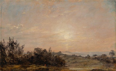 John Constable - Hampstead Heath looking towards Harrow - Google Art Project. Free illustration for personal and commercial use.
