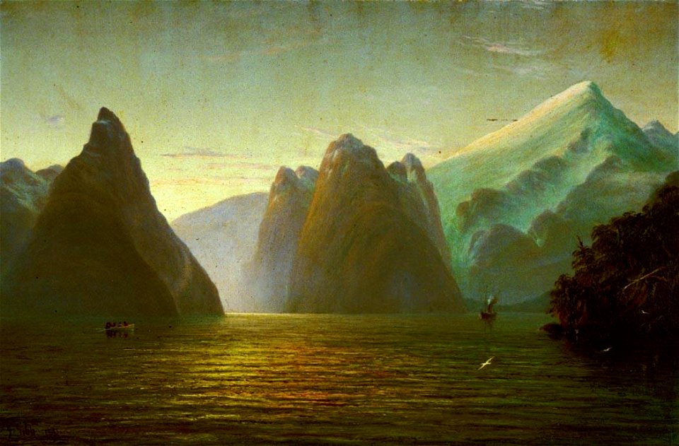 John Gibb - Evening, Milford Sound - Sarjeant Gallery