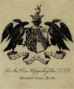 John Coxe Hippisley bookplate