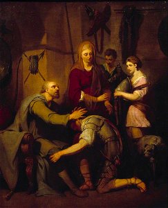 John Hamilton Mortimer (1740-1779) - II. The Hero's Father Blesses his Departure - N05838 - National Gallery