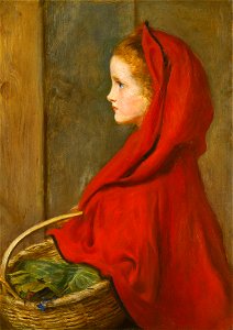 John Everett Millais Red Riding Hood. Free illustration for personal and commercial use.