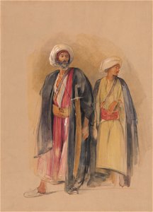 John Frederick Lewis - Sheik Hussein of Gebel Tor and His Son - Google Art Project