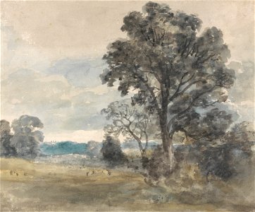 John Constable - Landscape at East Bergholt - Google Art Project. Free illustration for personal and commercial use.