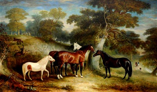 John E. Ferneley I (1782-1860) - A Group of Ponies in the Park - 290360 - National Trust