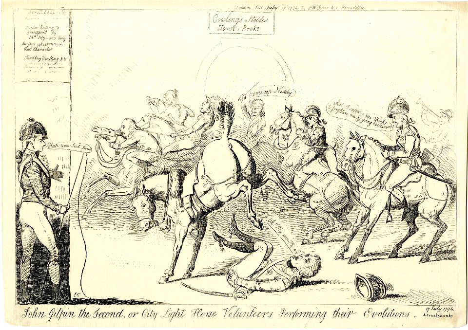 John Gilpin the second, or city light horse volunteers performing their evolutions. (BM 1868,0808.6357)
