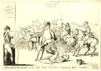 John Gilpin the second, or city light horse volunteers performing their evolutions. (BM 1868,0808.6357)