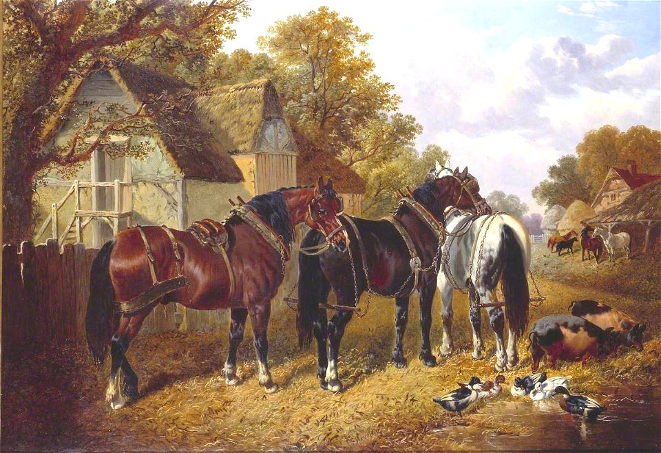 John Frederick Herring II (1815-1907) (attributed to) - Farmyard Scene - T02018 - Tate