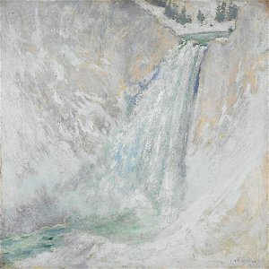 John Henry Twachtman - Lower Falls of the Yellowstone - promised gift 107 lower-falls-of-the-yellowstone - Crystal Bridges Museum of American Art