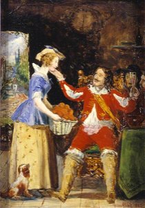 John Everett Millais (1829-1896) - A Maid Offering a Basket of Fruit to a Cavalier - N01807 - National Gallery