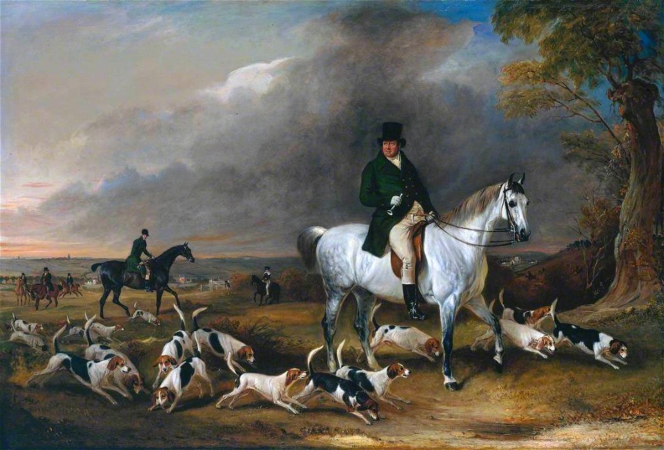 John E. Ferneley I (1782-1860) - John Burgess of Clipstone, Nottinghamshire, on a Favourite Horse, with his Harriers - T03423 - Tate
