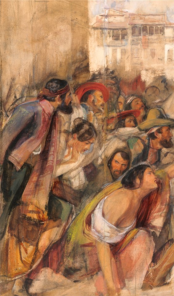 John Frederick Lewis - Study for the Proclamation of Don Carlos - Google Art Project