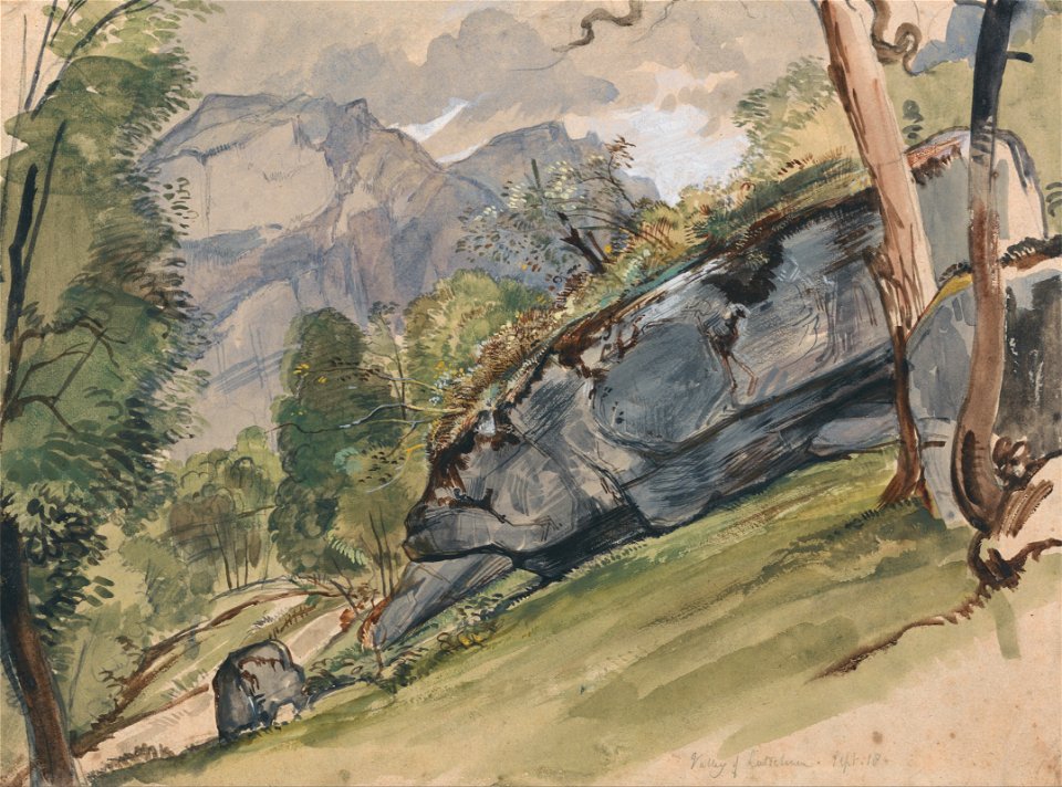 John Frederick Lewis - The Valley of Lutscheuen - Google Art Project
