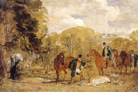 John Frederick Lewis (1804-1876) - Sketch for 'Buck-Shooting in Windsor Great Park' - T00512 - Tate