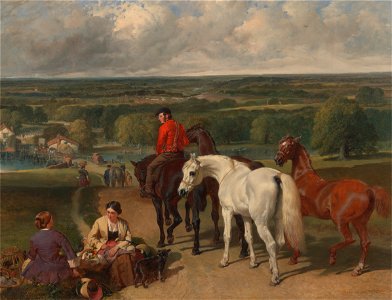 John Frederick Herring - Exercising the Royal Horses - Google Art Project