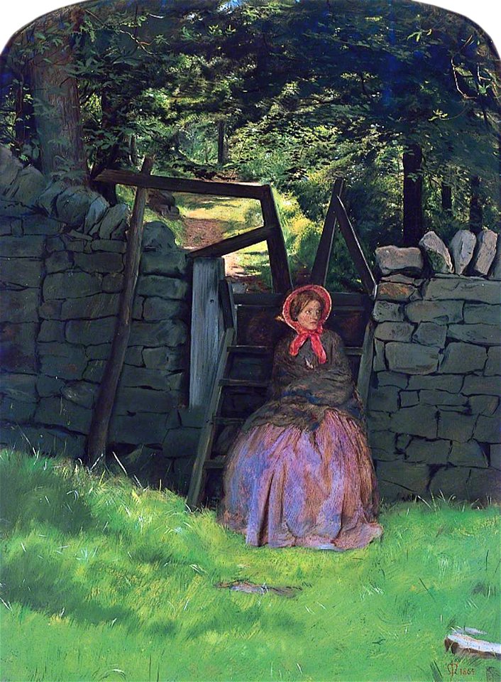 John Everett Millais (1829-1896) - Waiting - 1909P62 - Birmingham Museums Trust