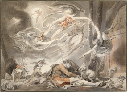 John Henry Fuseli - The Shepherd's Dream, 1786 - Google Art Project. Free illustration for personal and commercial use.