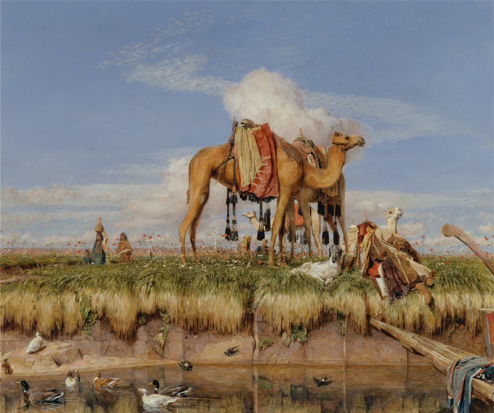 John Frederick Lewis - On the Banks of the Nile, Upper Egypt - Google Art Project