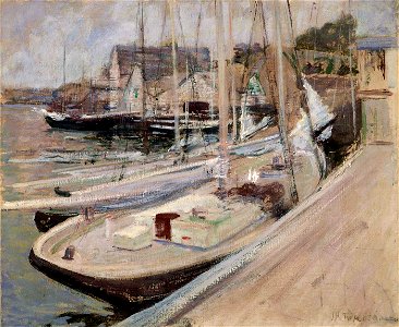 John Henry Twachtman - Fishing Boats at Gloucester - 1909.9.5 - Smithsonian American Art Museum