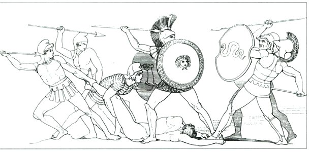 John Flaxman - The Fight for the Body of Patroclus - WGA07913