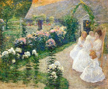 John Henry Twachtman - On the Terrace - 1929.6.143 - Smithsonian American Art Museum