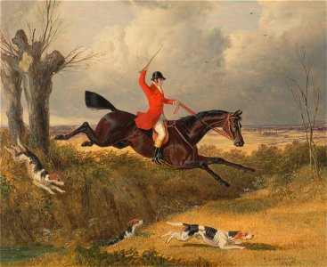 John Frederick Herring - Foxhunting- Clearing a Ditch - Google Art Project