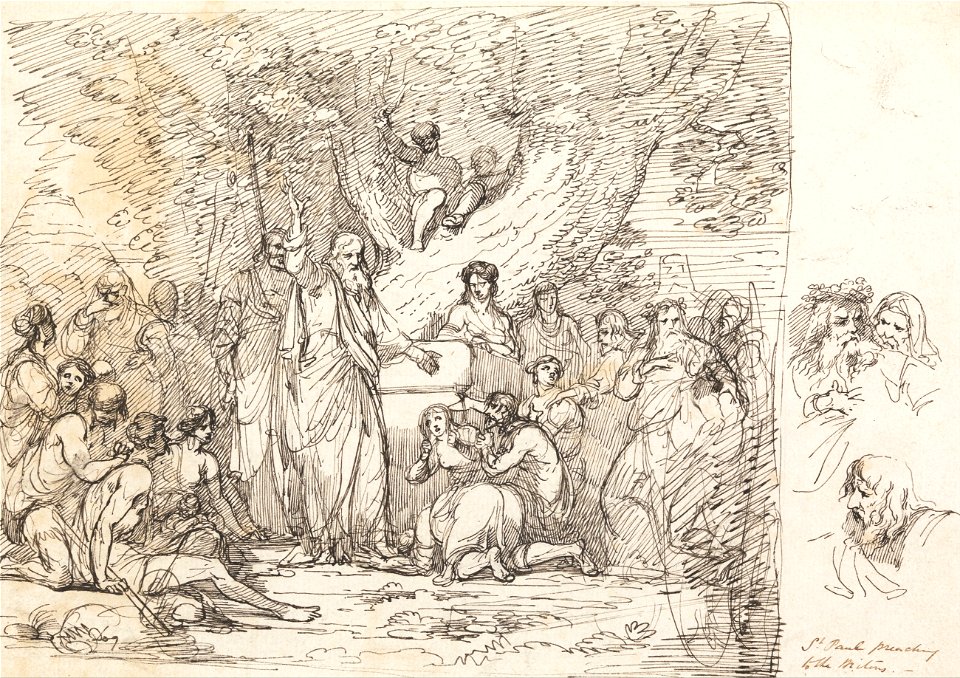 John Hamilton Mortimer - Saint Paul Preaching to the Britons - Google Art Project