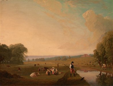 John James Chalon - A View of Theobald's Park, Hertfordshire - Google Art Project