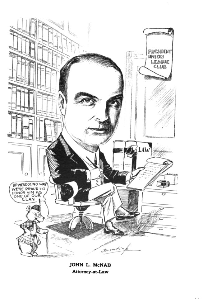 John L. McNab, Attorney-at-Law. Caricature
