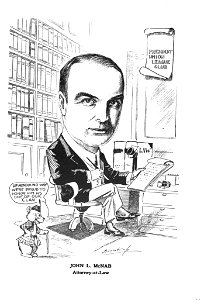 John L. McNab, Attorney-at-Law. Caricature