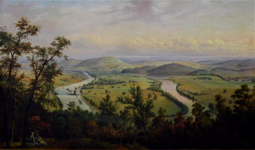 John Heyl Raser - View of Poplar Neck ^2 Neversink Mountain - 1956.33.1 - Reading Public Museum