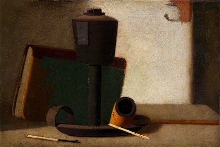 John Frederick Peto - Green Book and Lard Lamp - 2017.18 - Crystal Bridges Museum of American Art