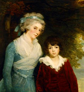 John Hoppner (1758-1810) - The Marquise de Sivrac de Rieux, née Bonar, and Her Son, Charles - 446682 - National Trust