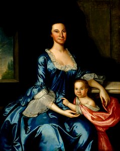 John Hesselius - Portrait of Mrs. Matthew Tilghman (Anna Lloyd, 1724–1794) and Her Daughter, Anna Maria (1755–1843) - B.2003.6 - Museum of Fine Arts