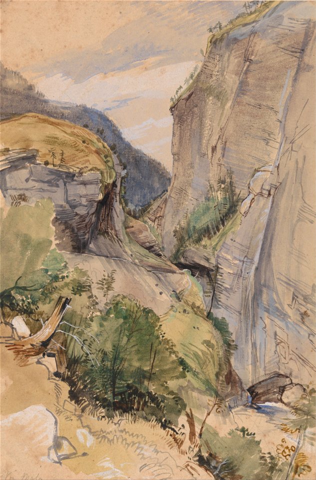 John Frederick Lewis - The Via Mala - Google Art Project
